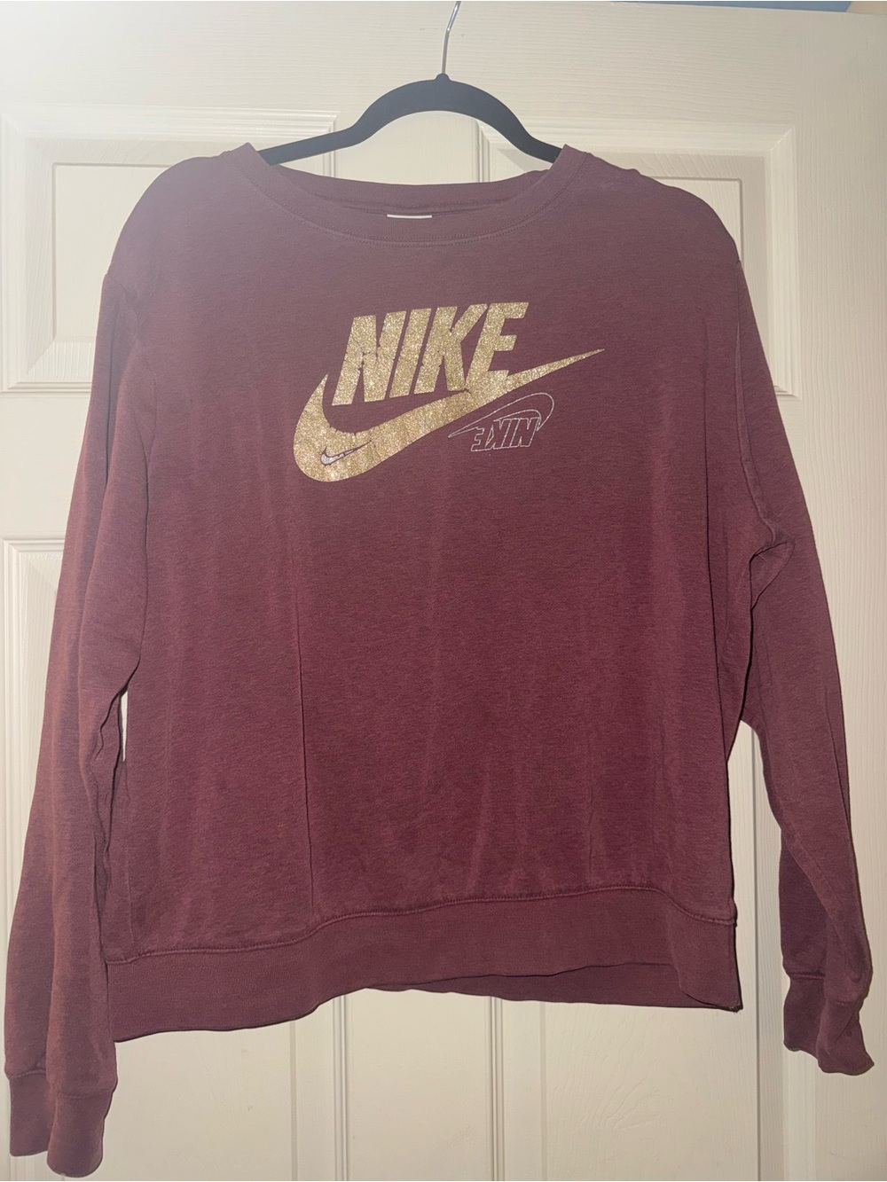 Nike Women's Crewneck Sweatshirt with Gold Logo